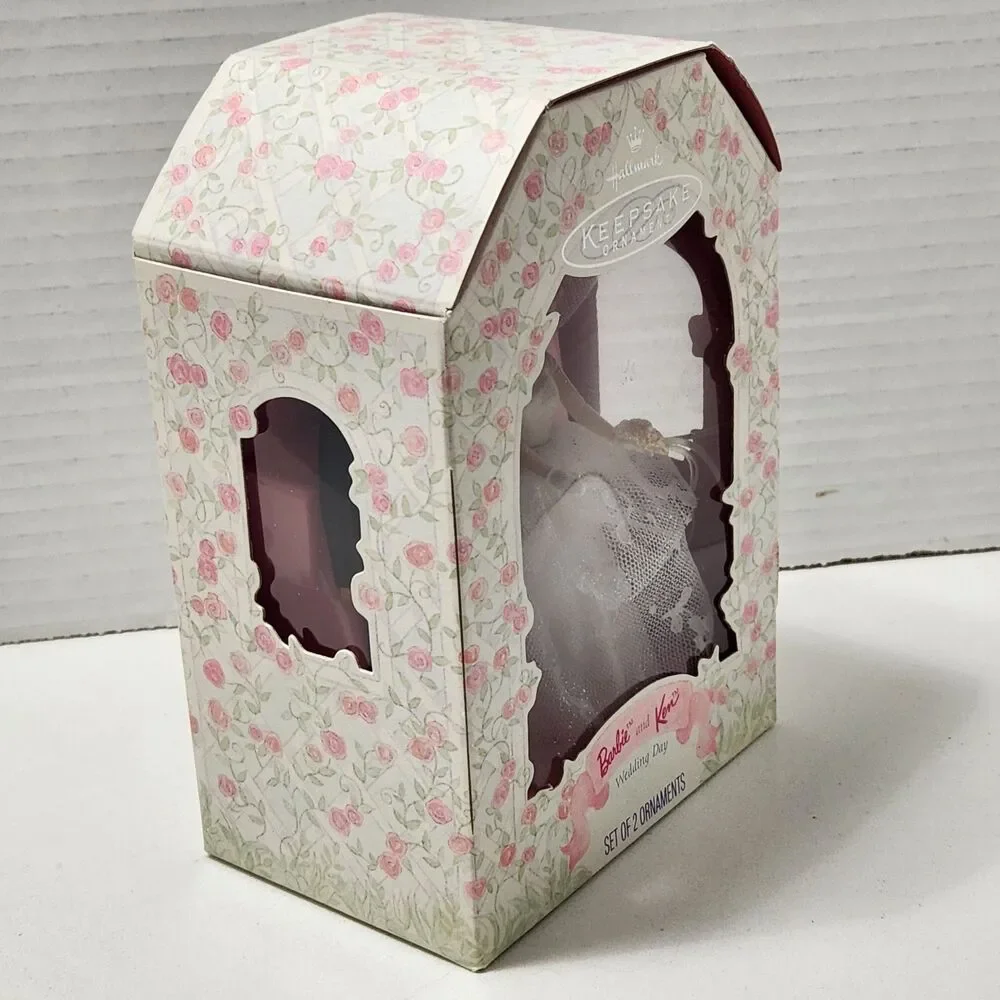1997 Hallmark Keepsake Barbie Ken Wedding Day Ornament Boxed or Cake Topper